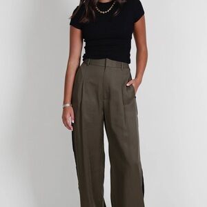 Smythe Olive Green Straight Leg Pants